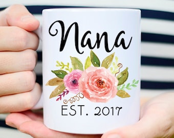 Nouvelle Nana Mug, Nana à être Mug, grossesse révèlent Mug, mug Nana, grossesse annonce les grands-parents, la grossesse révèlent aux grands-parents