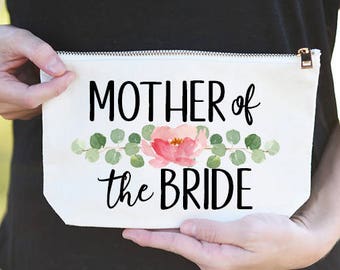 Mother of the Bride Makeup Bag, Mother of the Bride Cosmetic Bag, Mother of the Bride Bag, Makeup bag for Mother of the bride, Wedding Bag