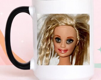 Funny Messy Doll Meme Coffee Mug Relatable Chaos Mug Funny Meme Mug Sarcastic Humor Mug Tired Energy Coffee Mug Funny Gag Gift