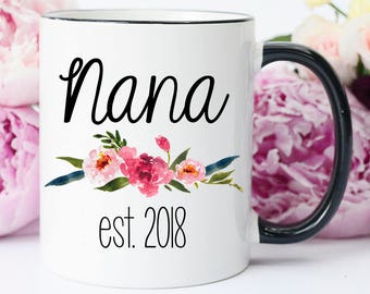 Nana to be Mug, Nana Mug, Nana Gifts, pregnancy announcement grandparents, pregnancy reveal to grandparents, grandmother mug, grandma mug