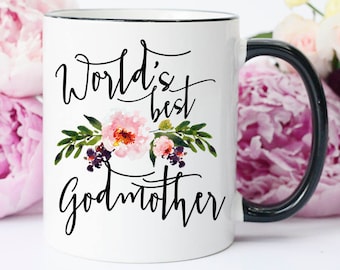 Meilleure marraine jamais Mug, marraine Mug, meilleure marraine Mug, marraine cadeaux, cadeaux pour marraine, marraine une tasse de café, fée marraine