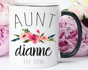Gifts for Aunts, Aunt Mug, Aunt Gift, New Aunt Gift, Aunt To be, Custom Mug, Personalized Mug, Sister Gift, Sister Mug, Pregnancy Mug