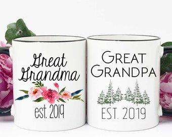 Great Grandma Baby Revel Mug, Baby Reveal to Grandparents Mug, Great Grandpa Baby Reveal Mug, Baby Reveal Mug Great Grandparent, Baby Reveal