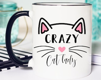 Funny Cat Lady Mug, Cat Lady Coffee Cup, Crazy Cat Lady Mug, Crazy Cat Lady, Cat Lady Coffee Mug, Crazy Cat lady Coffee Cup, Crazy Cat Lady