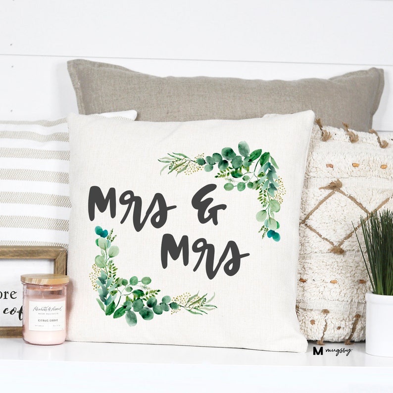 Mr and Mrs Pillow Newlywed Gift Wedding Pillow Mr and Mr Etsy