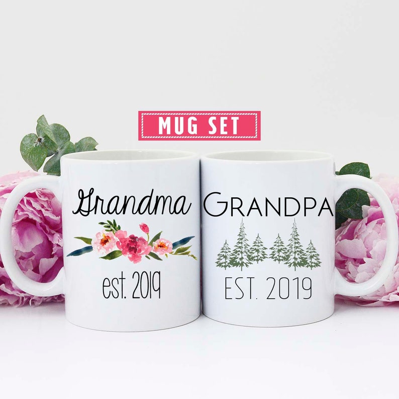 Grandparent Mugs Pregnancy Reveal to Grandparents Pregnancy Etsy