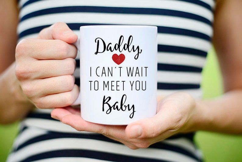 Pregnancy Reveal to Husband Mug, Youre going to be a dad Mug, Cant Wait to Meet you Mug, Baby Reveal To Husband Mug, To dad from Baby Mug image 3