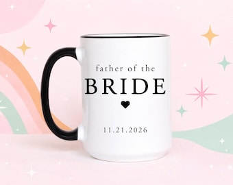 Mother of the Bride Coffee Mug Wedding Gift for Mom Bride Wedding Morning Mug Bride Mom Gift Wedding Date Keepsake Mug