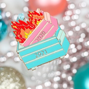 Christmas Ornament, Dumpster Fire Ornament, 2021 Dumpster Fire, Funny Christmas Ornament, Dumpster Fire Patch, 2021 Christmas Ornament, image 5