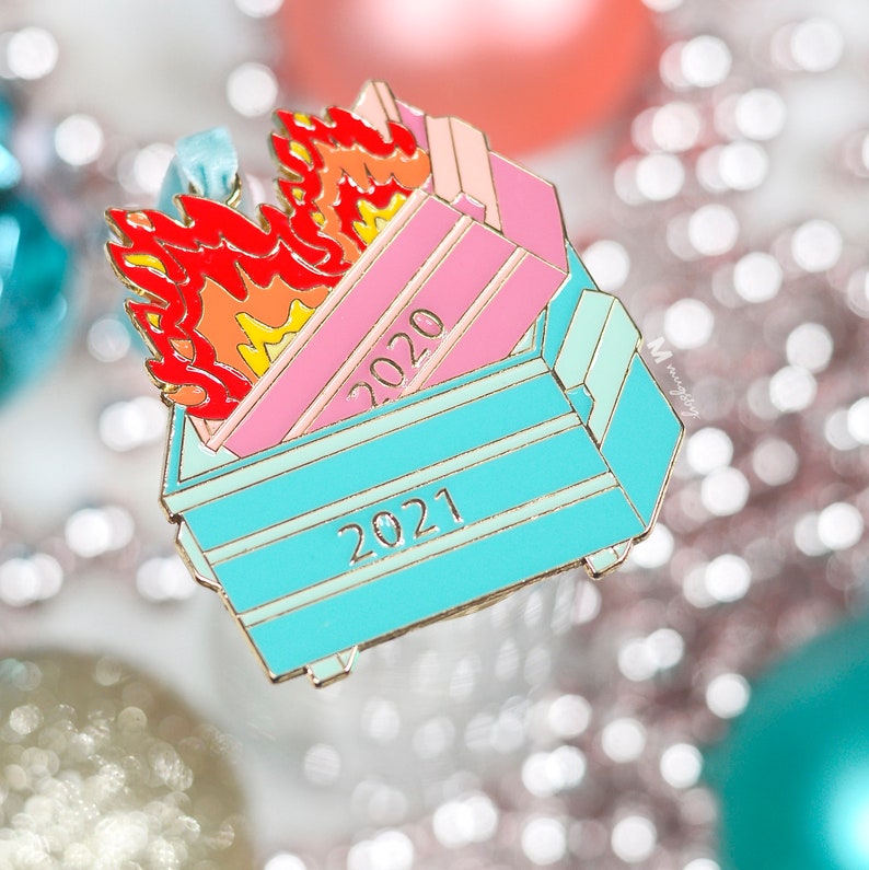 Christmas Ornament, Dumpster Fire Ornament, 2021 Dumpster Fire, Funny Christmas Ornament, Dumpster Fire Patch, 2021 Christmas Ornament, image 5