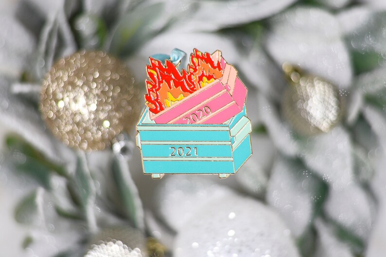 Christmas Ornament, Dumpster Fire Ornament, 2021 Dumpster Fire, Funny Christmas Ornament, Dumpster Fire Patch, 2021 Christmas Ornament, image 4