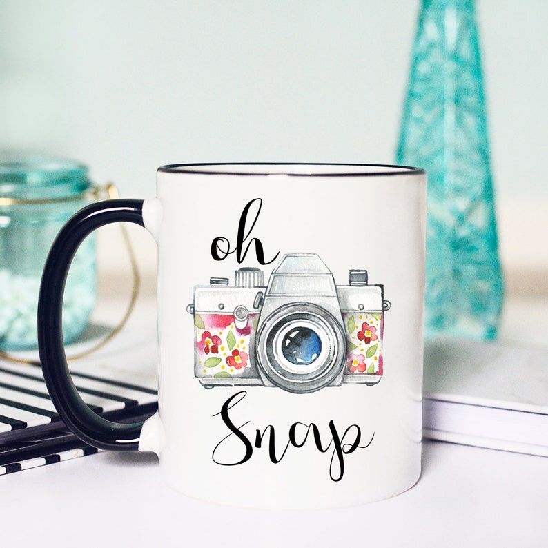 Photographer Gift, Photographer Mug, Photography Gift, Camera, Oh Snap, Camera Mug, Photography Mug, wedding photography, photography gifts image 1