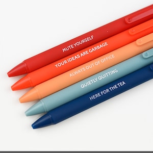  FERRAMOR 7PCS Funny Pens: Swear Word Daily Pen Set