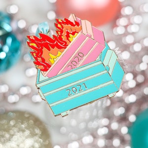 Christmas Ornament, Dumpster Fire Ornament, 2021 Dumpster Fire, Funny Christmas Ornament, Dumpster Fire Patch, 2021 Christmas Ornament, image 3