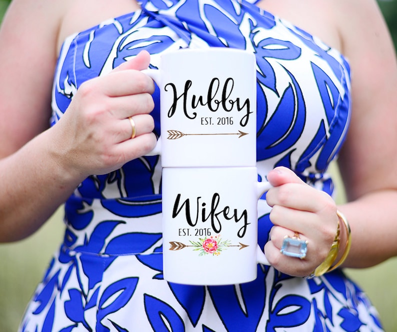 Couples Shrt Hubby Wfey Matchng Shrts Weddng Gft - Etsy