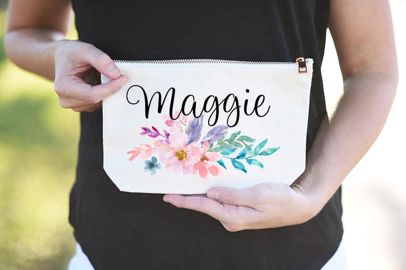 Personalized Name Cosmetic Bag Personalized Name Makeup - Etsy