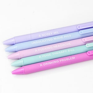 True Love Pen Set, Funny Pen Set, Offensive Pen Set, Funny Pens, Gel Pen Set, Gel Pens, Funny Wife Gift, Gift for Women, Women&#39;s Gifts