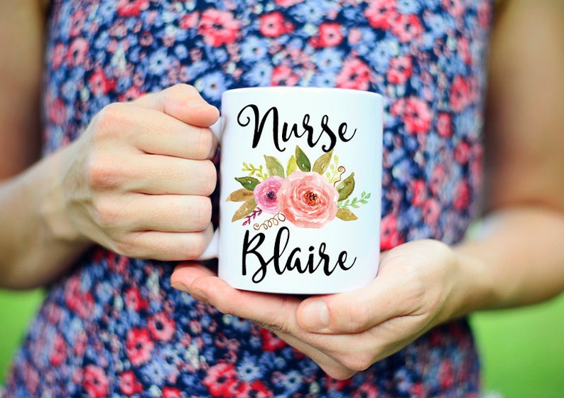 Taza de enfermera personalizada, taza de enfermera personalizada, regalo de enfermera personalizado, taza de enfermera registrada, taza de enfermera registrada, taza personalizada para enfermera, café de enfermera imagen 3