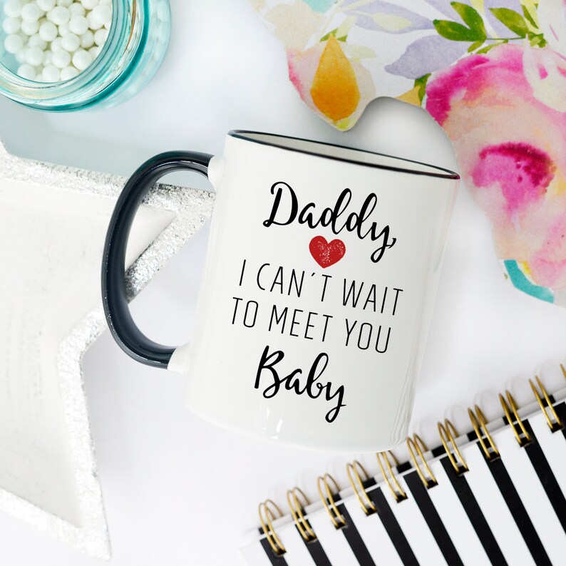 Pregnancy Reveal to Husband Mug, Youre going to be a dad Mug, Cant Wait to Meet you Mug, Baby Reveal To Husband Mug, To dad from Baby Mug image 4