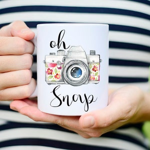 Photographer Gift, Photographer Mug, Photography Gift, Camera, Oh Snap, Camera Mug, Photography Mug, wedding photography, photography gifts image 3