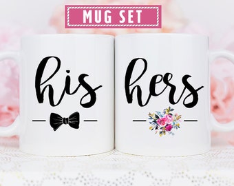 His and Hers Mug Set, His Hers Mugs, Mug Set His and Hers, His and Hers Gift Idea, His and Hers Couple Mugs, His and Hers Wedding mug Set
