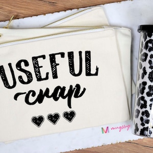 Crap Bag, Useful Crap Bag, Funny Useful Crap Bag, Funny Bag, Funny cosmetic Bag, Funny makeup Bag, Funny Zipper Pouch, Useful Crap