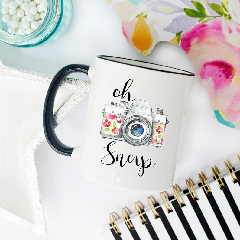 Photographer Gift, Photographer Mug, Photography Gift, Camera, Oh Snap, Camera Mug, Photography Mug, wedding photography, photography gifts image 5