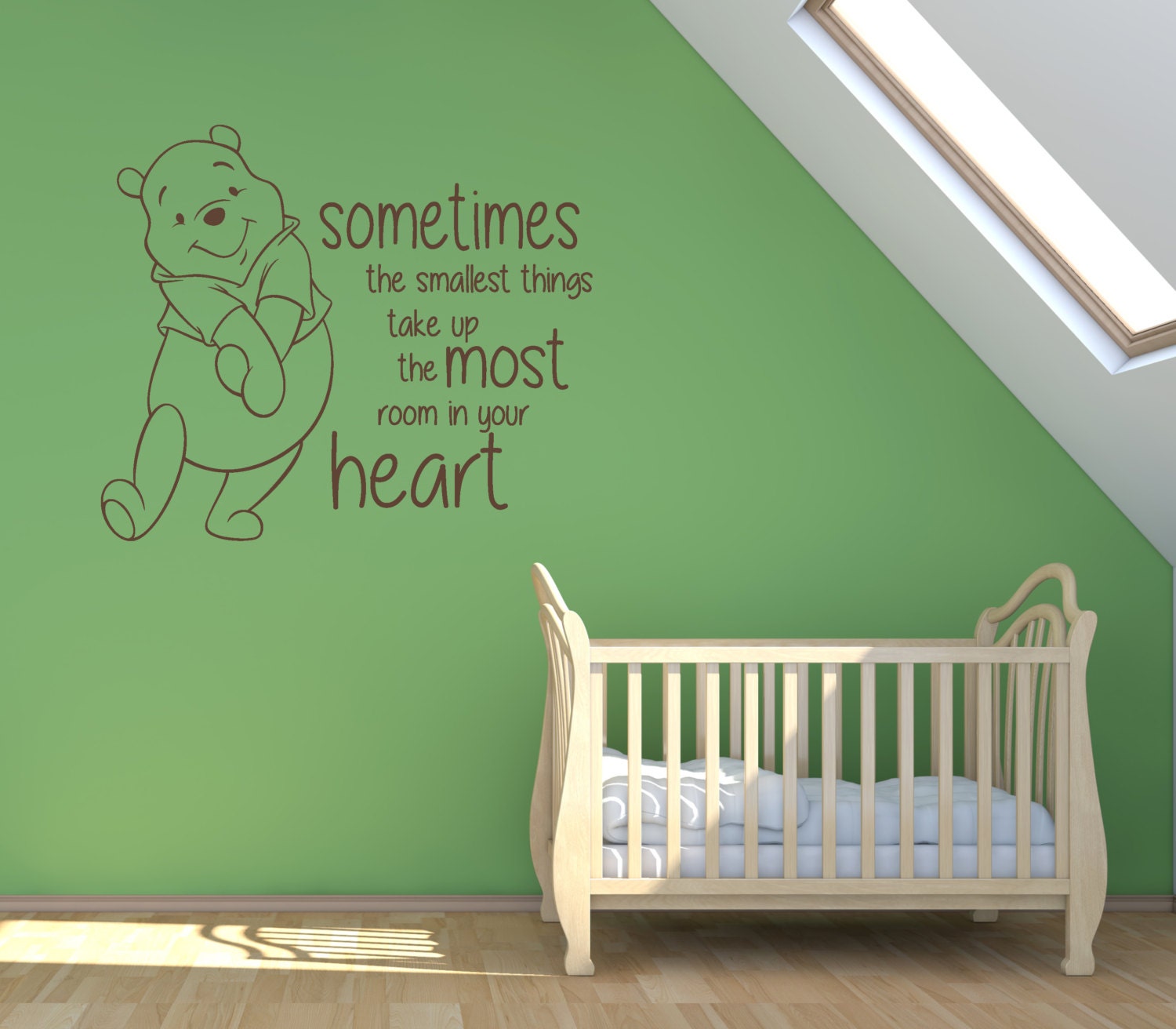 Winnie the Pooh Wall Decal Vinyl Baby Nursery Quote Etsy