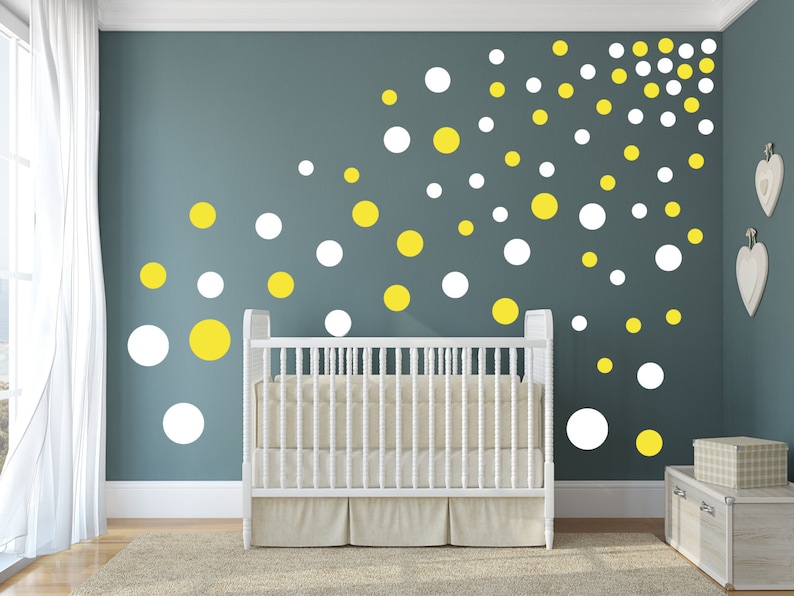 Polka Dot Wall Decal Baby Nursery Vinyl Boy Girl Room Sticker Etsy
