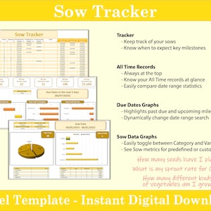 Ultimate Garden Tracker Excel Template Planner Instant Digital Download