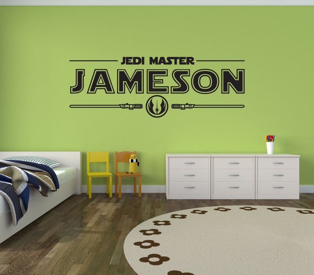 Star Wars Wall Decal Sticker Jedi Master Personalized Wall Etsy