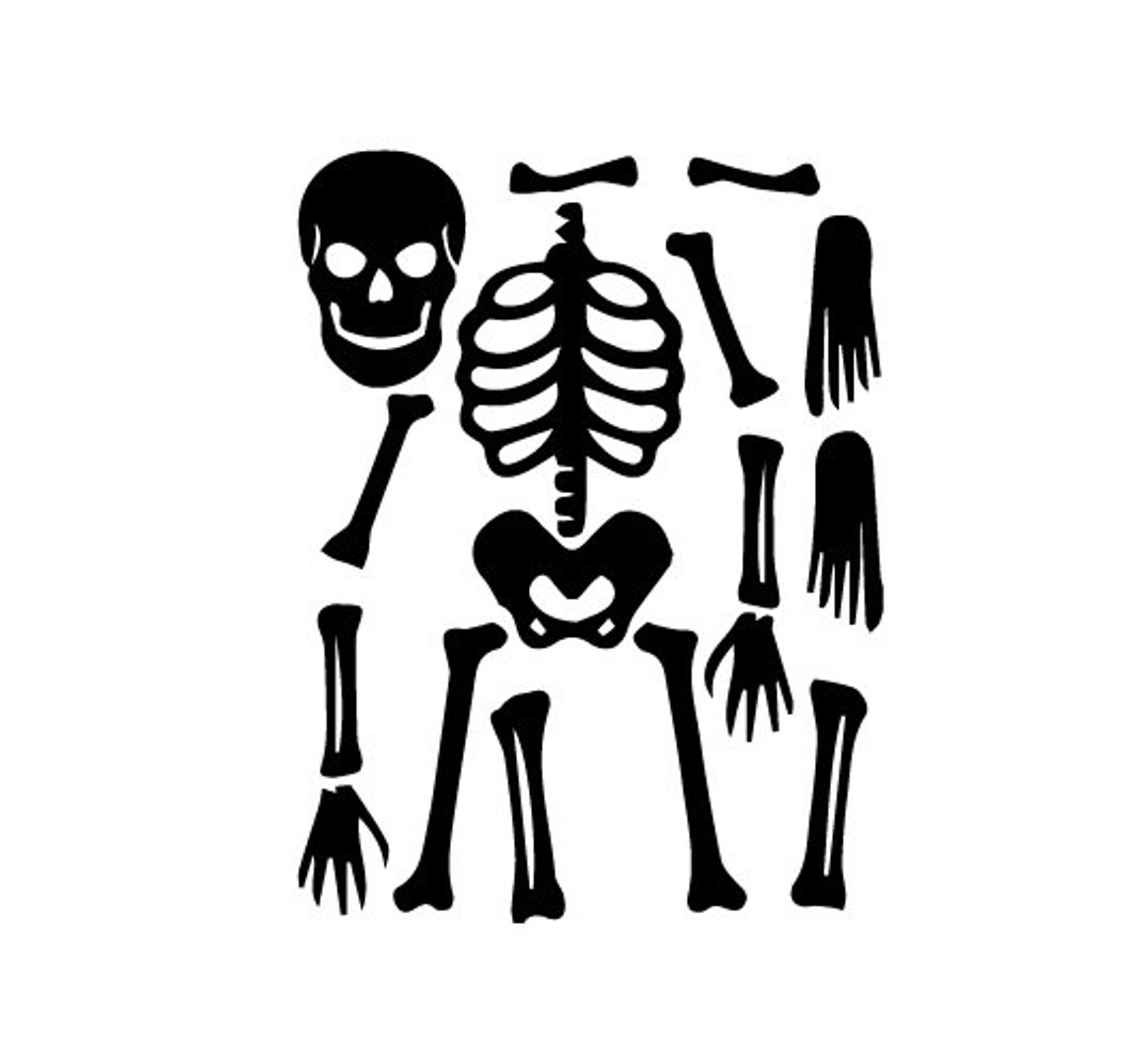 Skeleton Wall Decal Halloween Wall Decal Skeleton Bones Etsy