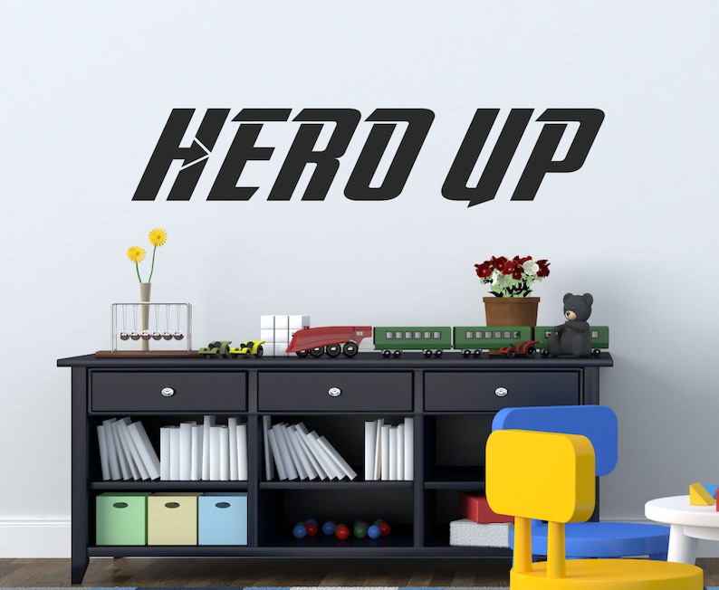 Hero up Wall Decal Super Hero Squad Decor Vinyl Decal Sticker Etsy