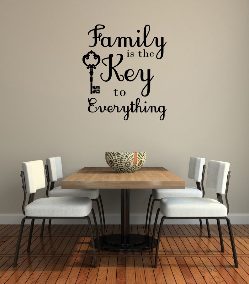 Family Quote Wall Decor Family Is The Key To Everything Wall | Etsy