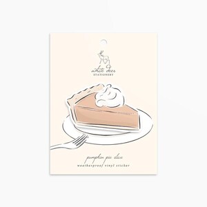 Pumpkin Pie Slice Vinyl Sticker
