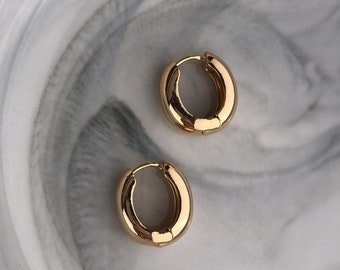 Gold Hoop Earrings , Waterproof , High Quality.