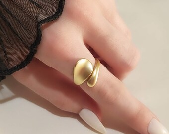 Gold- Silver Adjustable Anniversary  Ring ,Gift For Her.