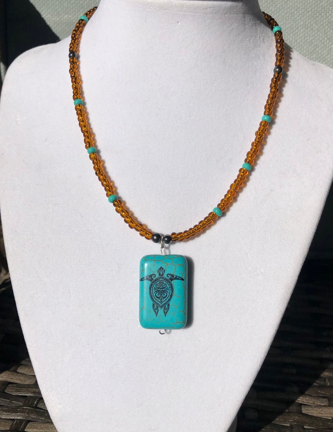 Turtle Chain Turtle Necklace-turtle Beaded Necklace-turtle Charm Necklace-sea Turtle ...