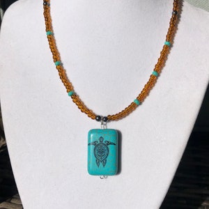 turtle necklace-turtle beaded necklace-turtle charm necklace-sea turtle necklace-turtle pendant necklace