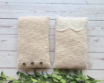 Double sided Newborn posing pillow prop.  Beige. Boho pillow with buttons.  Mini pillow for photography.  Keta props