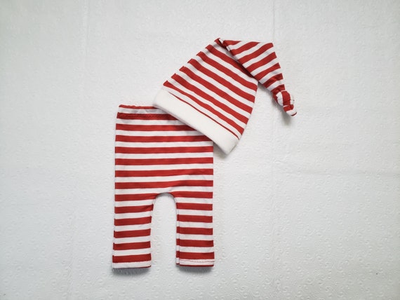Newborn Photography Props Bonnet Christmas Set Outfits Pants Hat Clothes Props