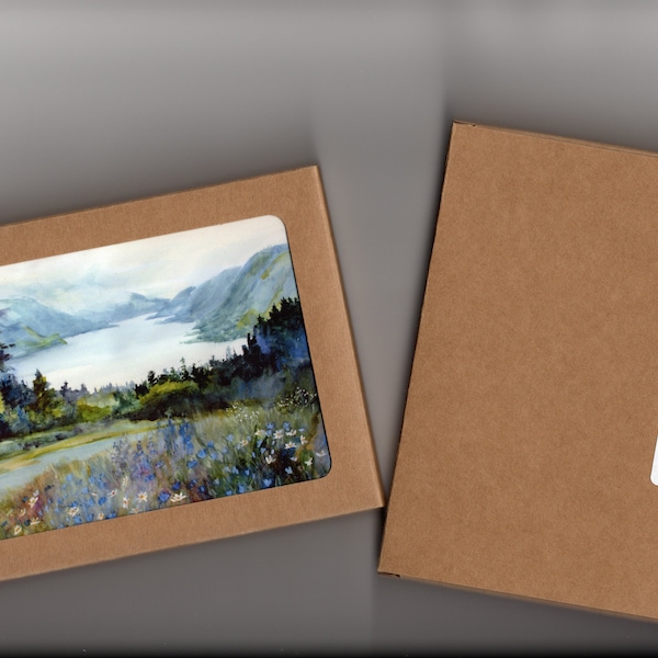 Blank Note Cards - Columbia Gorge 419 scenic landscape and wildflower cards gift for relative friend hostess tha k you invitation party