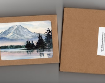 Mt. Rainier blank note cards - eight (8) cards + envelopes