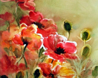 Poppies 2 - a signed poppy print by Bonnie White