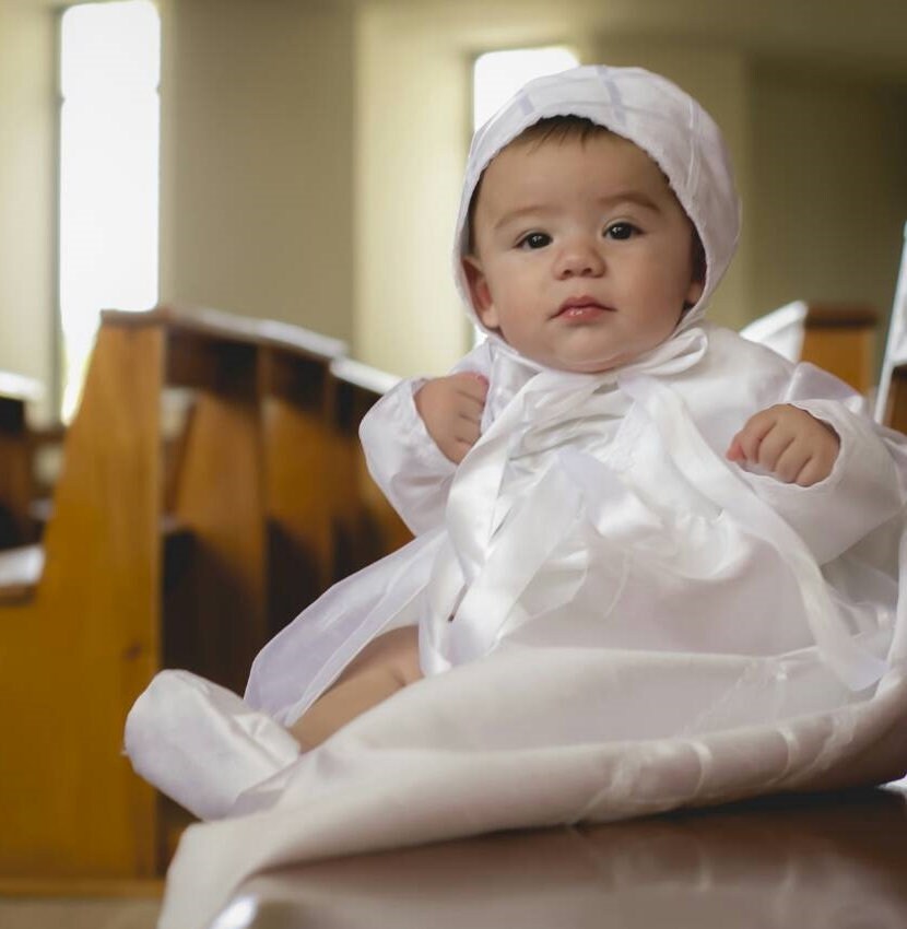 Christening Gown Boy Baptism Outfit Set 4 Pcs Etsy