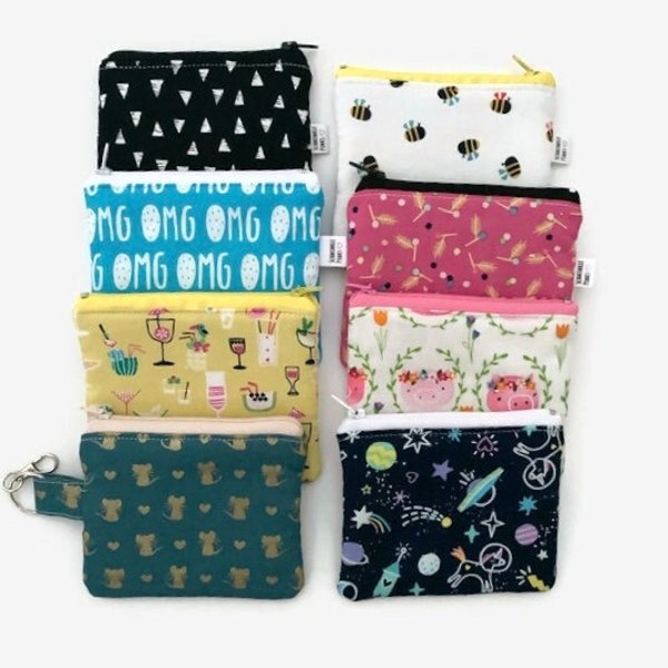 Coin Purse, Zipper Pouch, Purse, Coin Pouch, money wallet, Card holder Change Purse, Cloth Purse