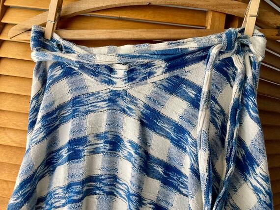 Amazing Vintage Ikat Gingham Wrap Skirt - image 5