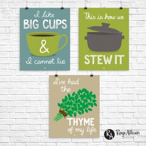 Kitchen Music Pun Printables Drôles de dictons de cuisine Punny Decor Décor de cuisine personnalisé Imprimables de cuisine Décor de cuisine personnalisé image 2