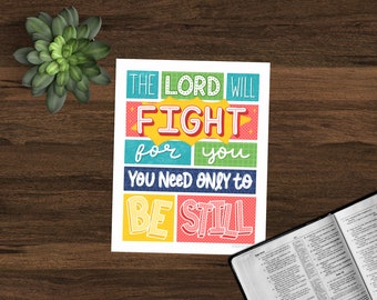 The Lord Will Fight for You Stand Still Picture Exodus 14:14 - Etsy