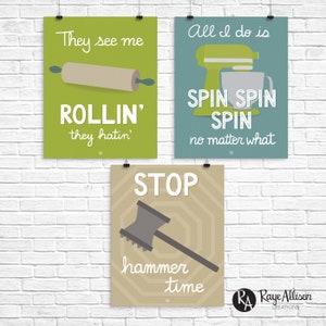 Kitchen Music Pun Printables Funny Kitchen Sayings Punny Decor Personalized Kitchen Decor Kitchen printables Custom Kitchen Decor image 4